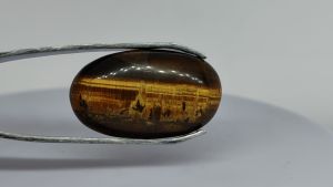 Natural Multi Color Africa Tiger Eye 33.40 Cts. Oval Cut Transluscent Loose Gemstone