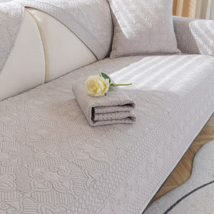 Export Cotton Sofa Cushion All Year Round Neutral Cushion Non-Slip Fabric Four Seats and One Imperial Concubine Pure Cotton 2024 New Arrival