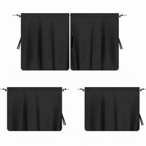 4pcs Car Privacy Curtains Set Air Conditioning Divider Curtain Front And Rear Seats&Side Windows UV Protection Sun Shade Isola