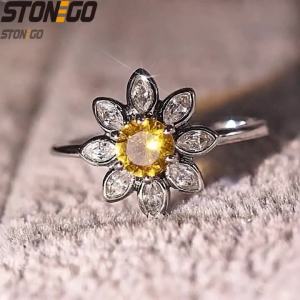 AAA Cut Cubic Zirconia Flower Shape Wedding Band Engagement Ring Fashion Jewelry Accessories for Women Size 6-10