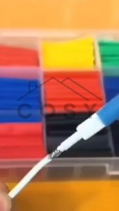 COSY Kit Tabung Penyusut Panas Tabung Tahan Panas Pembungkus Kawat Pembungkus Sambungan Listrik Isolasi Kabel Pelindung