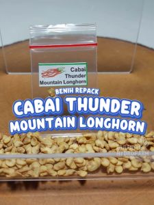 Cabai Thunder Mountain Longhorn Unggulan Berkualitas biji bibit repack cabe terpanjang panjang keriting pedas pedes hydroponik hidroponik sayuran sayur pot