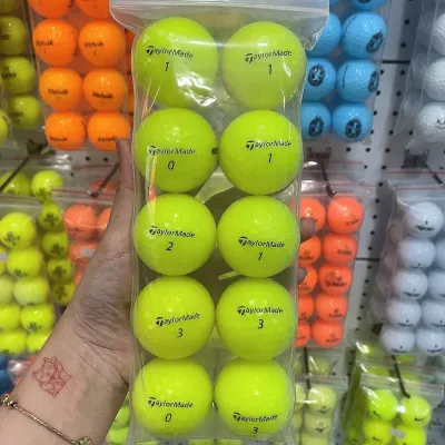 Bóng Golf Taylormade màu vàng độ mới 95-99% ( combo 10 quả)
