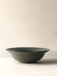 Retro Japanese Style Ceramic Plate Thick Earthenware Soup Plate Creative Dinner Plate Flat round Pasta Plate Home Dining Set