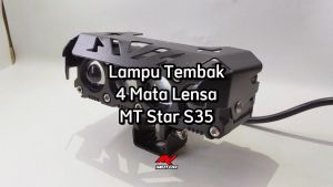 Lampu Sorot 4 Mata Lensa LED MT Star 80W 2 Warna 3 Mode