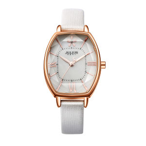 Đồng Hồ Nữ Julius Quần Áo Thời Trang Chống Thấm Nước Bằng Da Kim Loại Hình Chữ Nhật Phong Cách Hàn Quốc Cỡ Lớn 30 Mét
