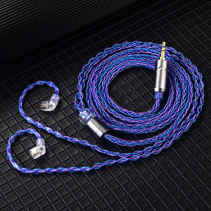 QKZ | Cáp Nâng Cấp Mạ Bạc 8 Sợi QKZ T1 Cho Tai Nghe 35mm 075mm 2PIN Dây Nâng Cấp Tai Nghe Bằng Đồng Không Chứa Oxy