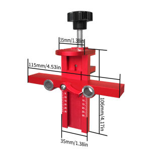 Gen 2 Cabinet Door Jig 3-in-1 Aluminum Alloy Mounting Tool No-Measuring Template for Hinges Slides & Rebound Devices