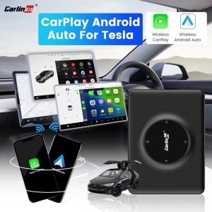 CarlinKit T2C Design For Tesla Upgrade Wireless CarPlay Android Auto For Model 3 Model Y X 5Ghz WiFi CarPlay Ai Box Spotify Waze