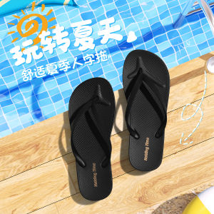 Thick Heel Thong Slippers Womens Summer 2025 Anti-Slip Wear-Resistant Beach Sandals High Heel Ladies Outdoor Slippers