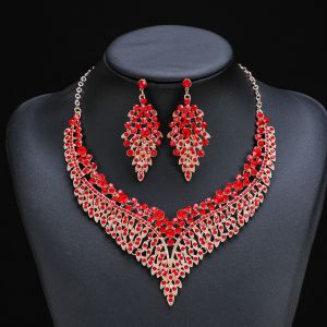 3PC Womens Fashion Starry Leaf Embellishments Necklace Earrings Jewelry Set Wedding Banquet Party Festival Gift 8884