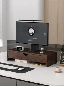 Elevating Monitor Stand with Drawer Storage