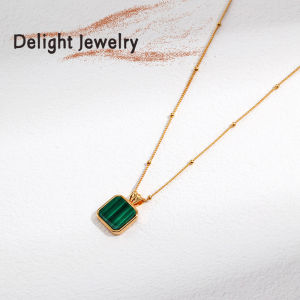 Silver Necklace 925 Malachite Necklace For Women Elegant Jewellery Gift For Mother