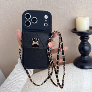 szhaiyu | Cute Cartoon PU Leather Phone Case for IPhone Aie 17 16E 16 15 14 13 12 11 Pro Max 7 8 Plus Wallet Card Lanyard Bag Soft Cover