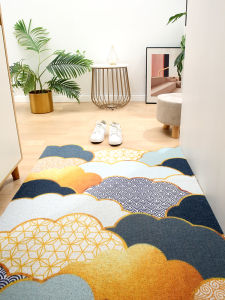 Modern Minimalist Door Mat Customizable Outdoor Entryway Rug Dirt Trapping Luxury Silk Loop Home Decorative Floor Mat