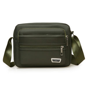 Mens Casual Business Backpack Large Capacity Tool Bag Single Shoulder Multi-Pocket Diagonal Bag Soft Handle Nylon Material