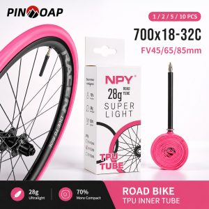 PINMOAP 1/2/5/10PCS 700c Pink Road Bike Tire Tube Lightweight Bicycle Inner Tube Presta Valve Replacement Road Cycling Accessori