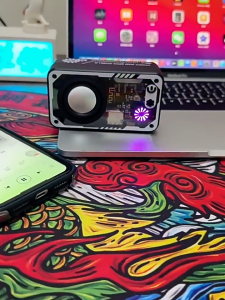 【ลำโพงบลูทูธ】 V5.3 เสียงดังก้อง ไฟ LED สีสันสดใส สำหรับปาร์ตี้และการใช้งานกลางแจ้ง