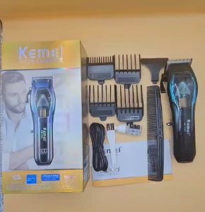 Alat Cukur Kemei Km-1768 Hair Clipper Kemei Km 1768 Rechargeable LED Display indikator baterai - Gold