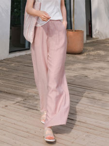 Light City Su Xiaotang Ice Hemp Wide Leg Casual Pants Womens Summer Loose Comfortable Cool Thin Casual Trousers