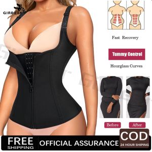 Girdear Waist Trainer for Women Corset Shapewear with Zipper Womens Waist Cincher Tank Top with Adjustable Straps