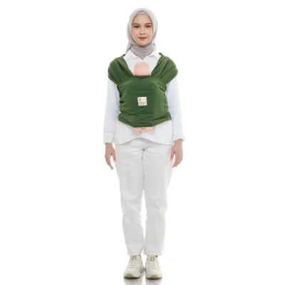 HansBaby Gendongan Bayi Depan M-Shape Instan Wrap 3 in 1 Premium | Army | Gendongan Bayi Newborn