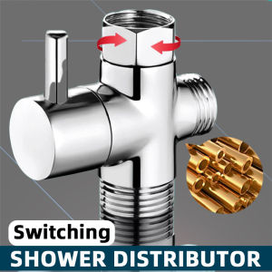 Toilet Brass Angle Valve Washing Machine Double Outlet Water Tap 1 In 2 Out Angle Valve G1/2 Chrome Diverter Water Separator Pipe Fittings