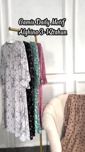 New Produk Gamis Anak Perempuan 2-10 Tahun Motif Bunga