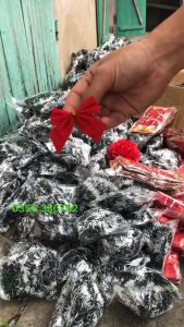 Túi12 nơ đỏ trang trí cây thông noel trang trí giáng sinh trang trí nhà cửa sự kiện.