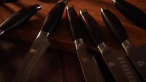 WILDMOK 5 Pcs Kitchen Knife Set German Stainless Steel Knives Pakkawood Handle Multipurpose Cooking Knives Gift For Kitchen