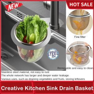 Creative Kitchen Sink Drain Basket Swan Shaped Stainless Steel Drain Rack for Cleaning Fruits Vegetables Leftovers Filtering Hanging Basket