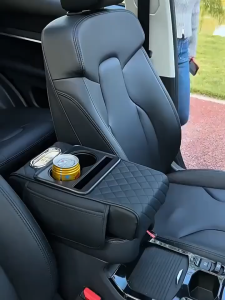 4 In 1 Car Armrest Cover Heightening Cushion With Cup Holder Side Storage Pocket Center Console Box Armrestr