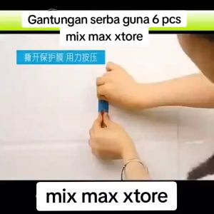 Taffware Gantungan Serba Guna Adhesive 6 PCS - Silver