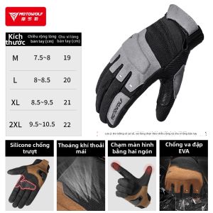 MOTOWOLF | Găng Tay Mô Tô Chống Rơi Thoáng Khí
