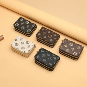 กระเป๋าใส่บัตรแบบวินเทจขนาดใหญ่ ซิปคู่ ความจุเยอะ มีช่องใส่บัตรหลายช่อง พกพาสะดวก ทันสมัย ใช้เป็นกระเป๋าใส่เหรียญได้