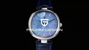 PAGANI DESIGN Womens Watches New Amber Stone Dial Luxury Quartz Watches For Women AR Sapphire crystal Ladies Watch Gift