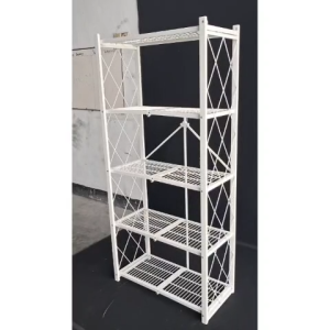 Rak homeshelf X-7 rak penyimpanan serbaguna rak dapur rak organizer rak lipat multifungsi rak besi warna PUTIH