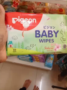 Pigeon Wipes Sakura 50 S - Baby Wipes / tisu basah bayi dan anak