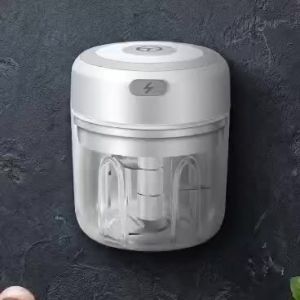 Wireless Mini Electric Garlic Machine 360° Waterproof Click and Automatically Start Jog Switch Multi-usage Stainless Steel Cutter Blade