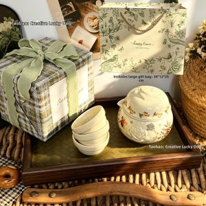 Ceramic Tea Set Home Use Gifts for New Home and Wedding