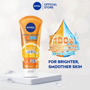 NIVEA Extra Bright C&HYA Vitamin Whip Foam 100ml / Brightening / Penjagaan Muka
