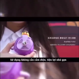 Quạt cổ không lá quạt tiện lợi quạt mini quạt hoạt hình dễ thương quạt sạc USB