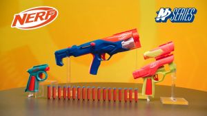Nerf N Series Gear Up Pack 3x Blasters 18 Nerf N1 Darts Compatible Only with Nerf N Series Blasters