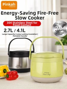 Pinkah | Insulation Flameless Cooker Energy-saving Stainless Steel Pot
