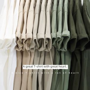 เสื้อยืดแขนสั้นสีล้วนทรงหลวมสไตล์ชิวๆสไตล์อเมริกัน G เสื้อตัวในลำลองแมทช์ลุคง่ายสำหรับคู่รักไม่ทะลุสำหรับฤดูร้อน