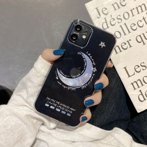 Ins Style Star Moon Transparent Soft Phone Case for Apple 13Promax iPhone 12 Protective Cover Sensation High End Feel