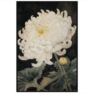 Tranh hoa cúc trắng chất liệu sơn dầu in canvas tranh treo tường tranh dán tường decor phòng khách. CGI - 410