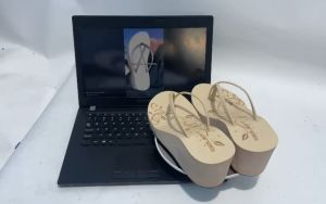 BRZ99 Sandal Wanita SLAVINA Motif Pinggir Sandal Wedges Cewek Tinggi BIG SAZE 36-43