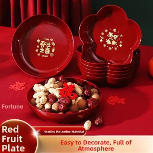 MONLEYTA | New Home Decoration Fruit Tray Moving In Celebration Candy Dish Chinese Style Creative Gift Practical Housewarming Supplies