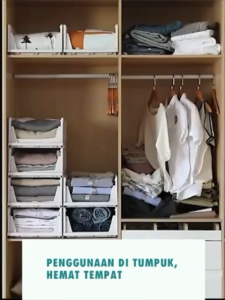 ( BISA COD ) PROMO RAK LACI LIPAT / STORAGE BOX / LEMARI PAKAIAN PLASTIK / KERANJANG BAJU